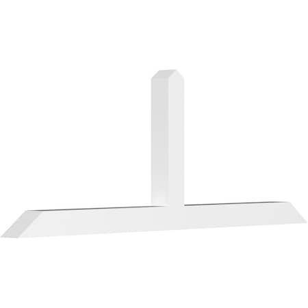 Ekena Millwork Portland Architectural Grade PVC Gable Bracket, 108"W x 40 1/2"H x 6"D x 6"F, 9/12 Pitch GBP108X41X0606POR00